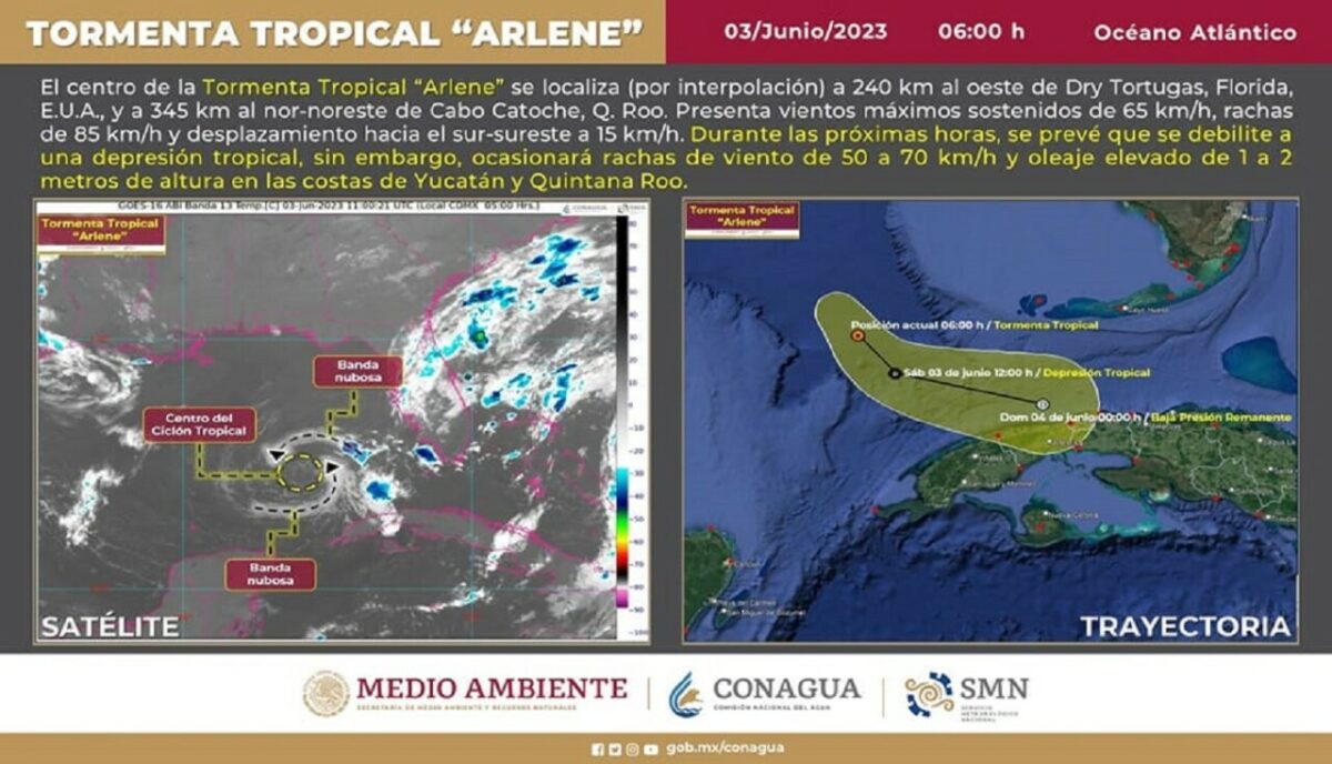 Se debilita tormenta Arlene cae a depresión tropical Radio