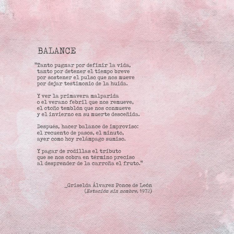 Soneto tuiteado por Beatriz Gutiérrez Müeller en homenaje a Griselda Álvarez. 